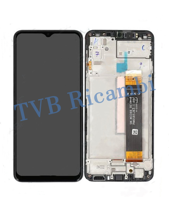 Samsung A135F A13 4G M336B (CSOT REV0.3) Display ORIGINALE con Frame Service Pack Nero
