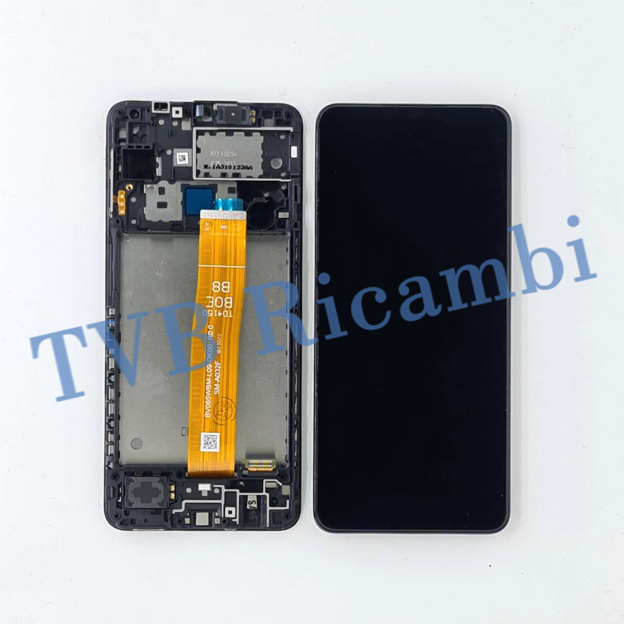 Samsung A032F A125F A125F A127F (BOE B8 TD4150) Display ORIGINALE con Frame Service Pack Nero