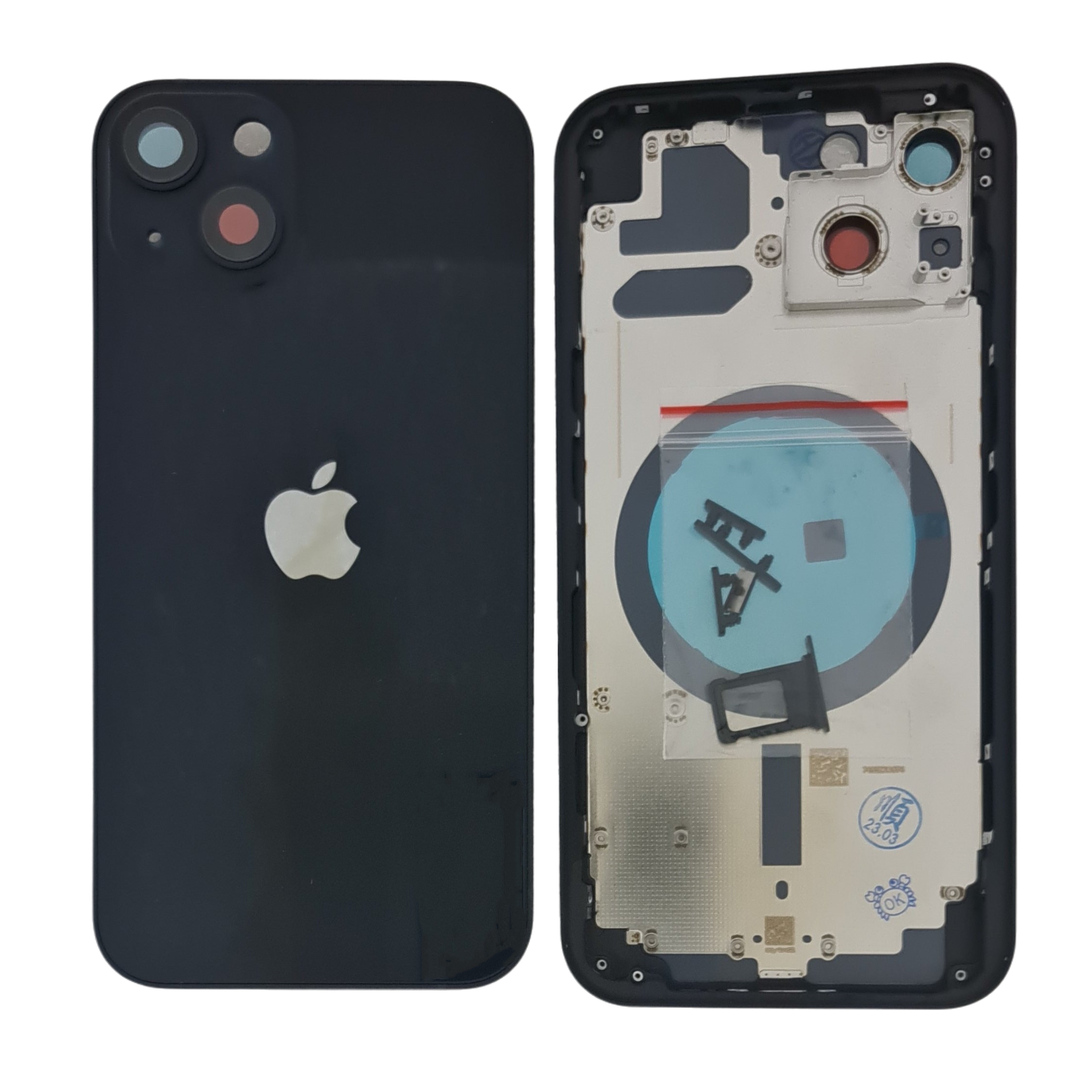 Iphone 13 Cover Posteriore Completo SENZA Ricambi Nero