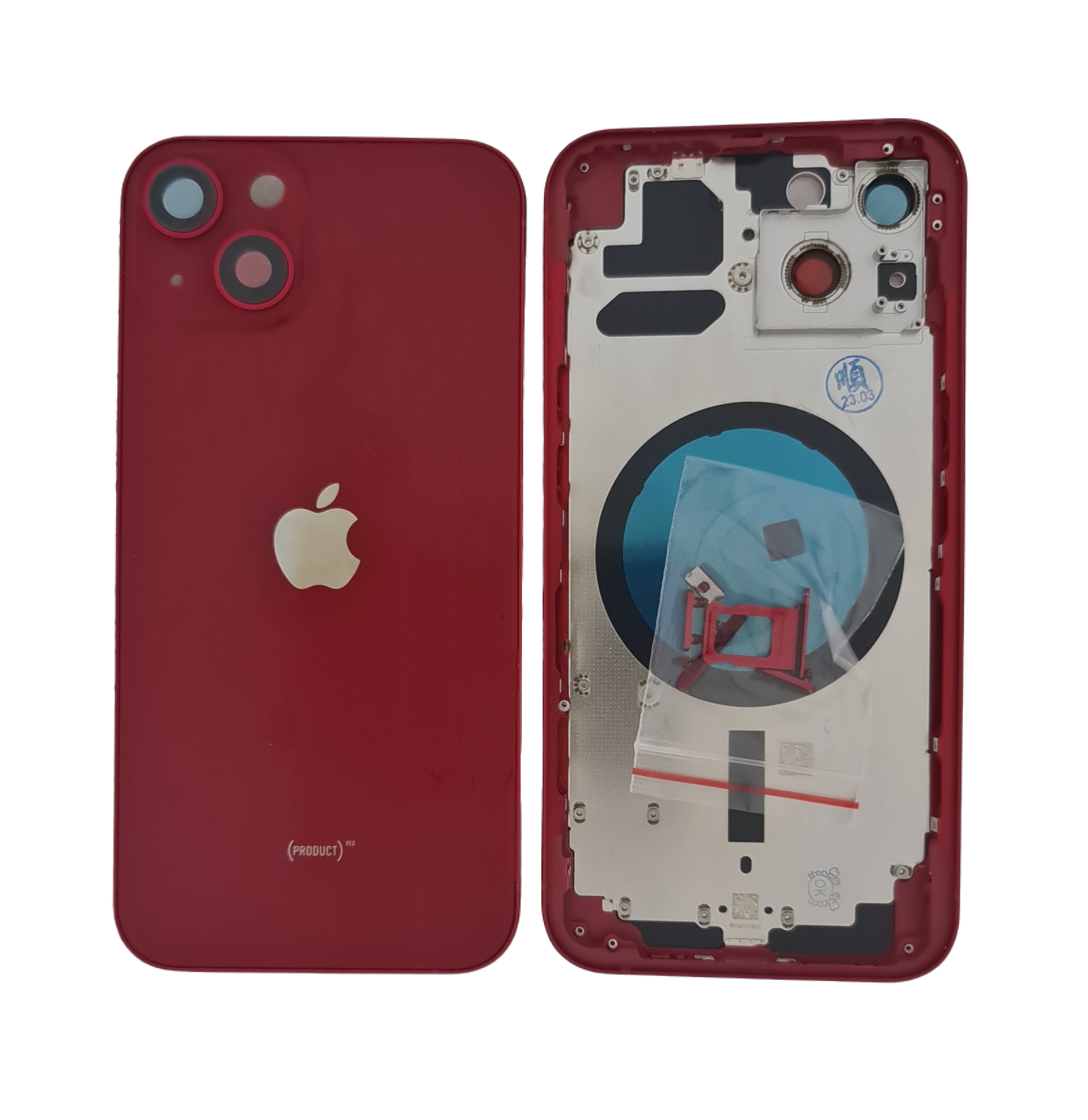 Iphone 13 Cover Posteriore Completo SENZA Ricambi Rosso