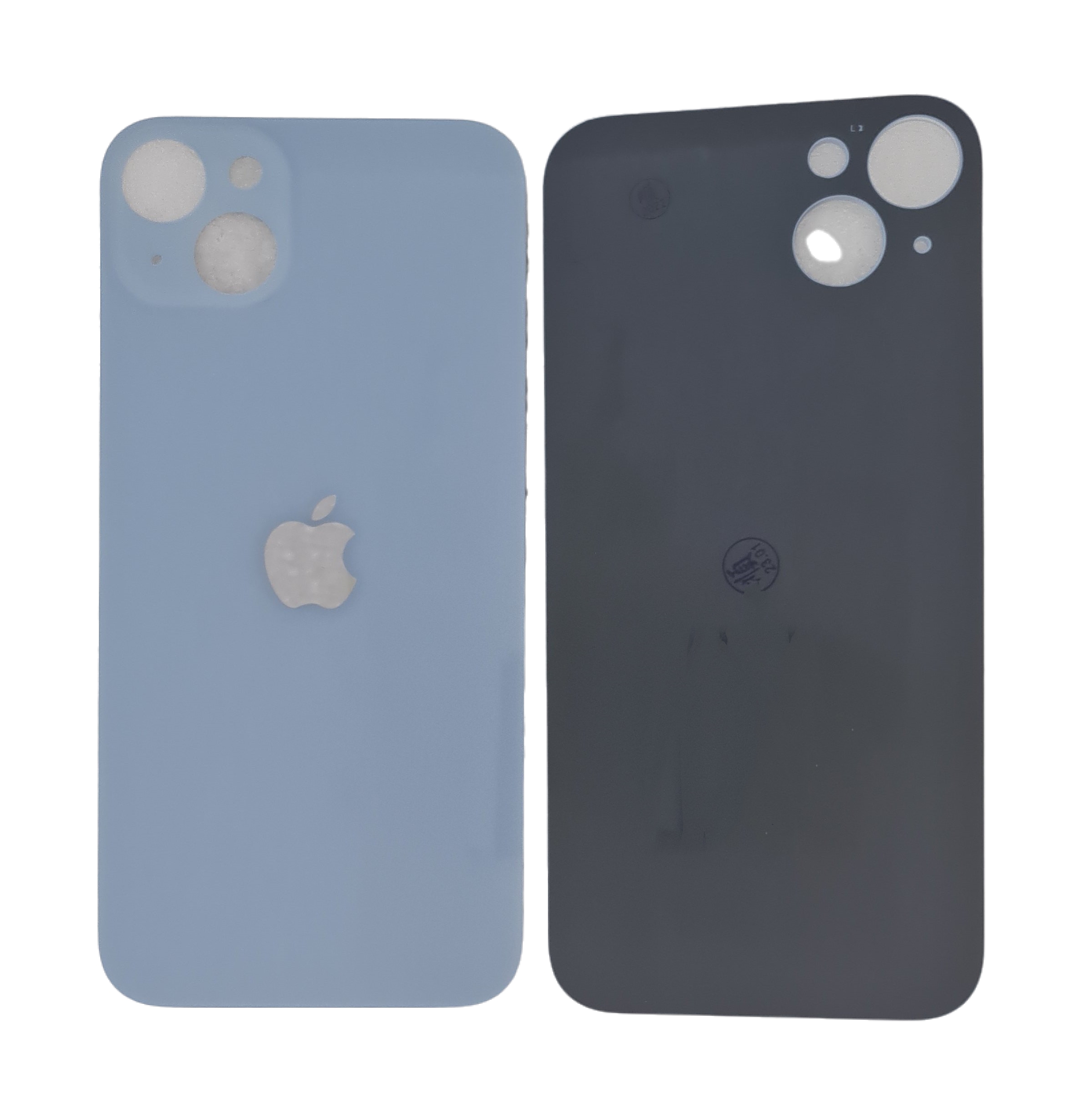 IPhone 14Plus Cover Posteriore Di Vetro (Buco Grande) Blu
