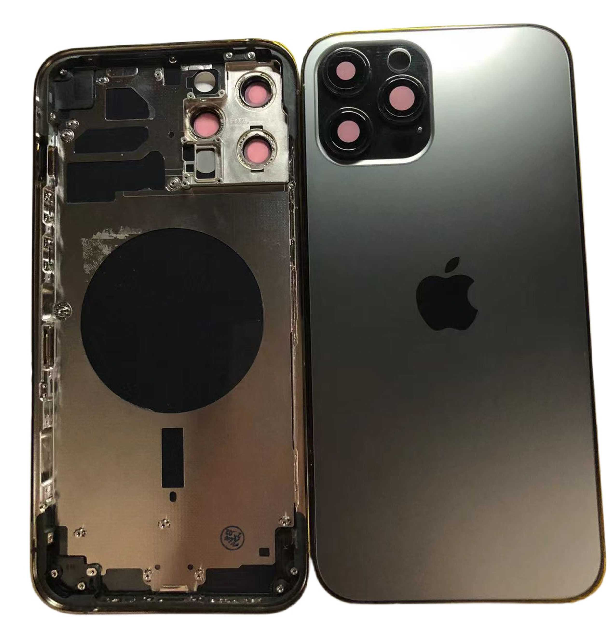 Iphone 12Pro MAX Cover Posteriore Completo SENZA Ricambi Nero