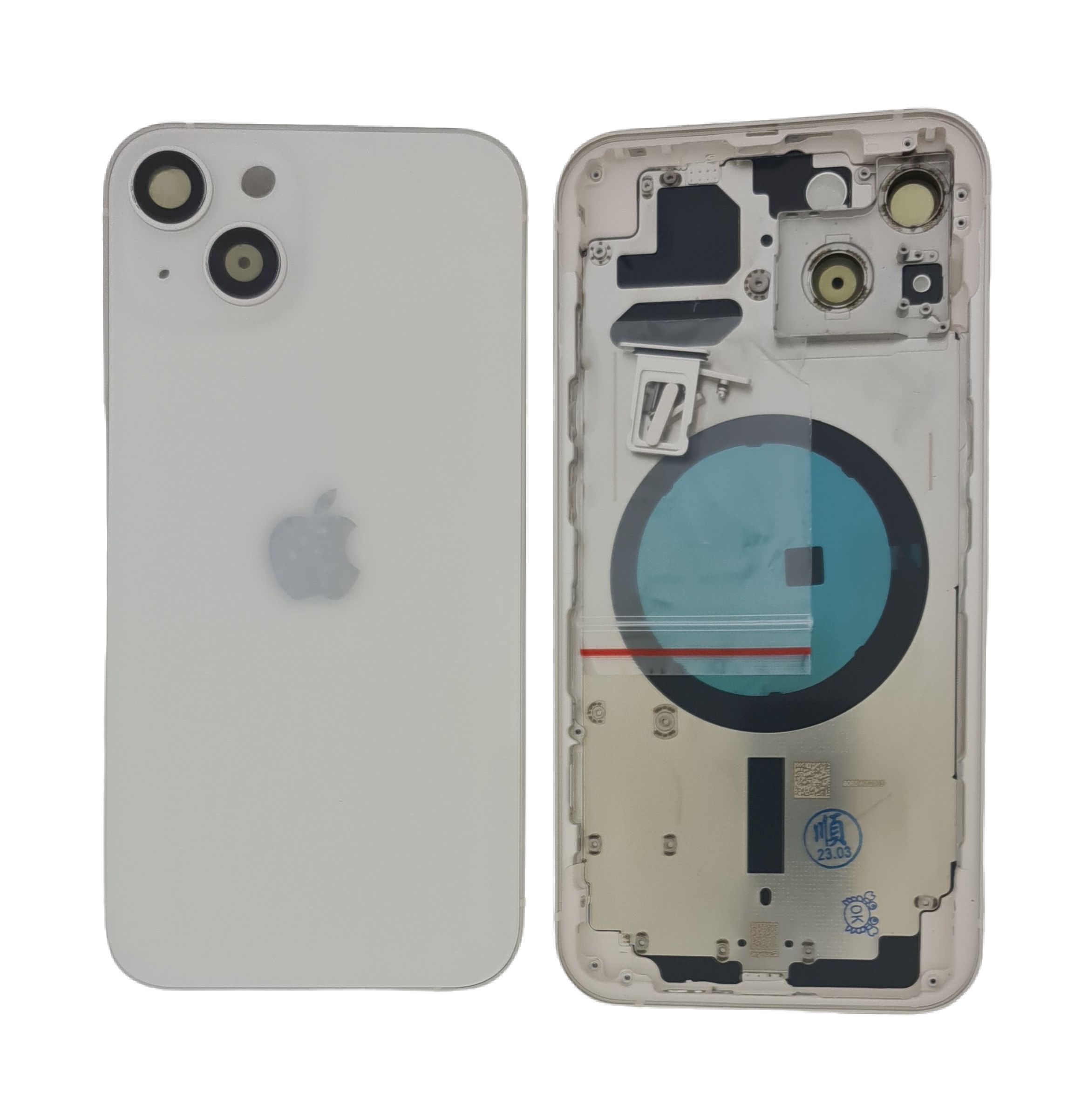 Iphone 13 Cover Posteriore Completo SENZA Ricambi Bianco