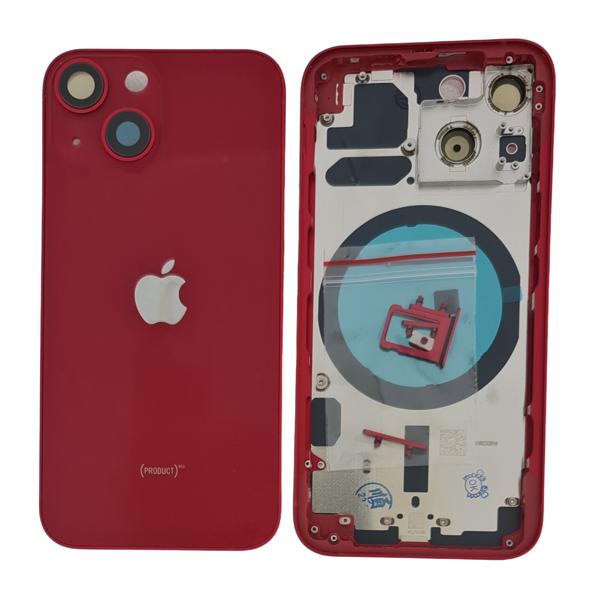 Iphone 13Mini Cover Posteriore Completo SENZA Ricambi Rosso