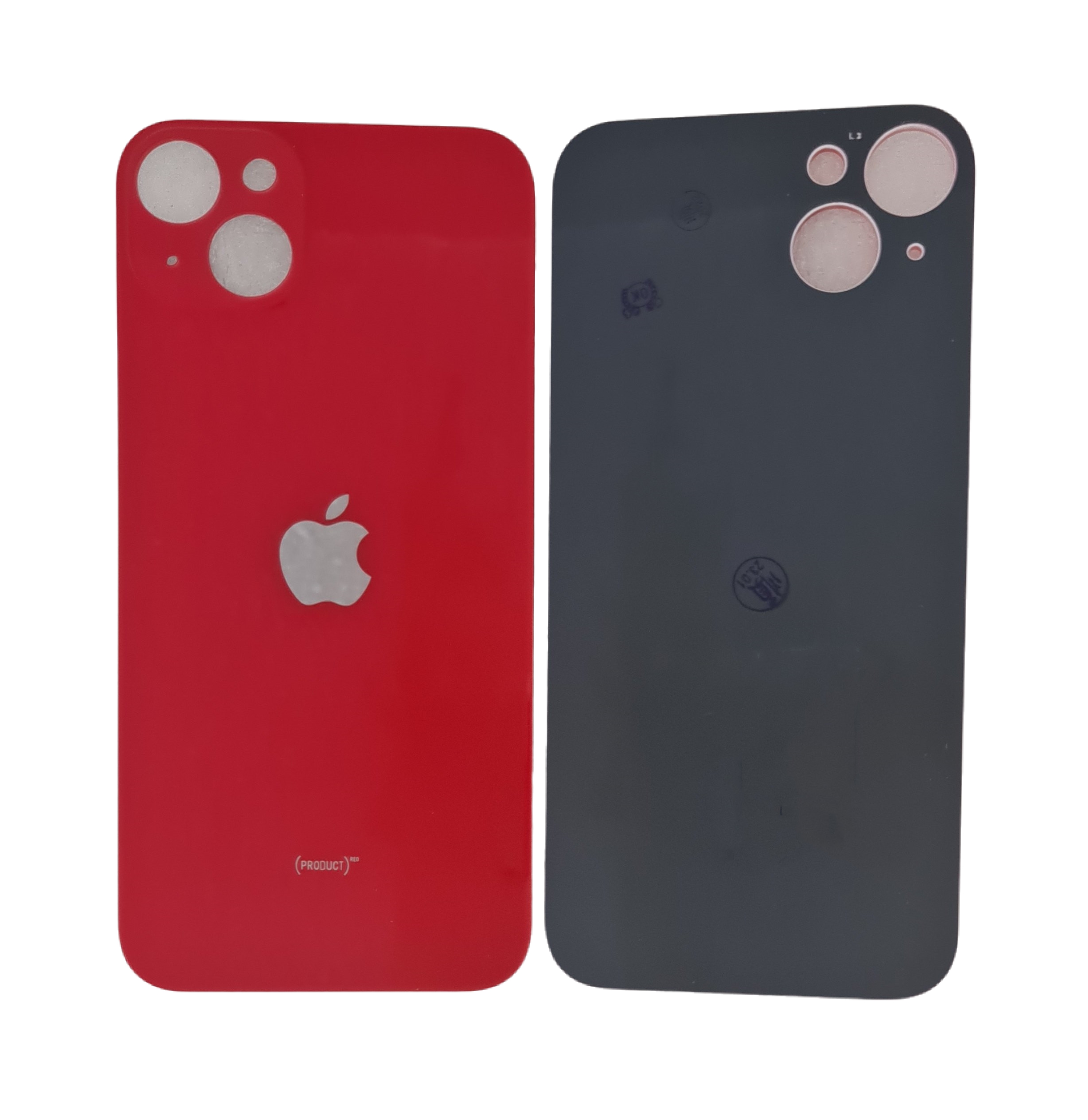 IPhone 14Plus Cover Posteriore Di Vetro (Buco Grande) Rosso