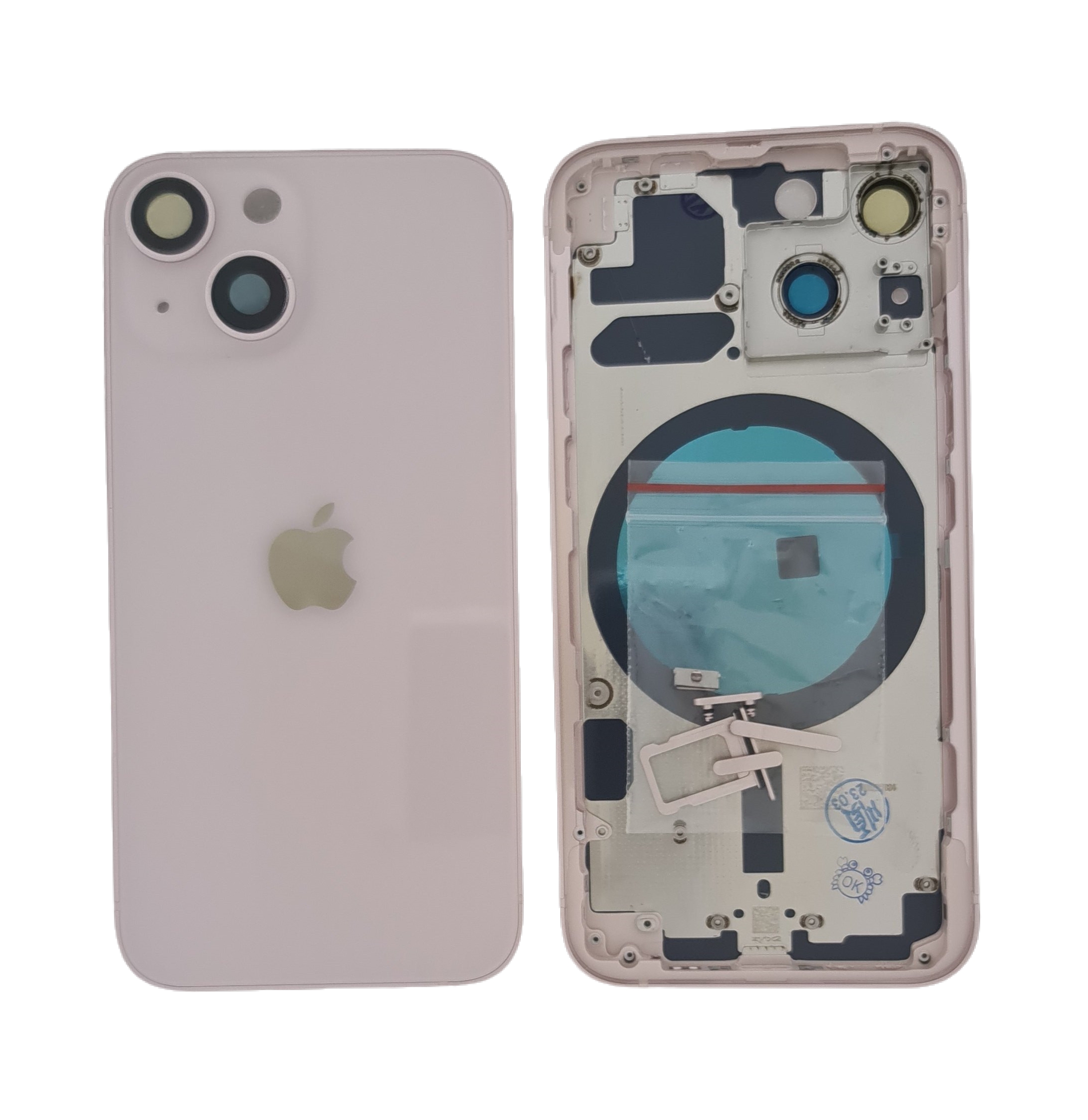 Iphone 13Mini Cover Posteriore Completo SENZA Ricambi Rosa